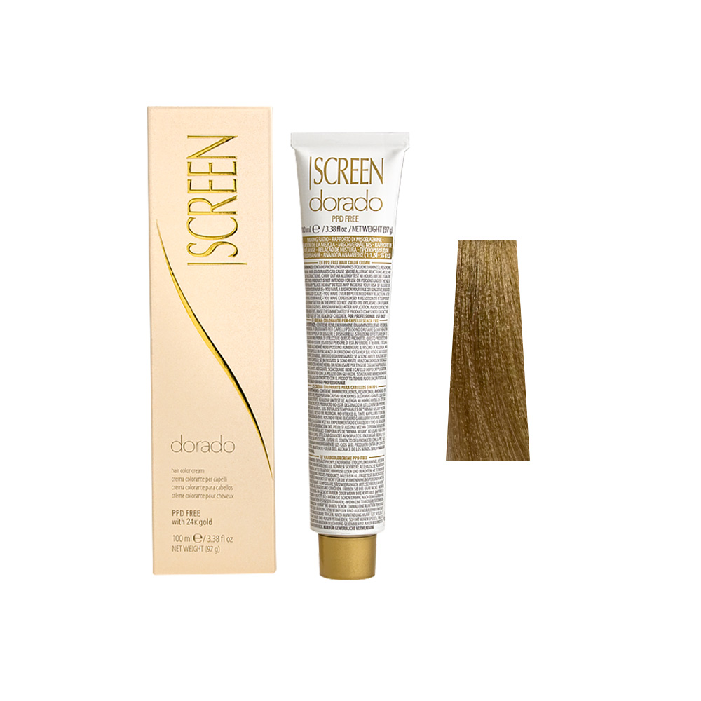 Крем-фарба для волосся перманентна з 24-каратним золотом SCREEN Dorado 10N (10.0) Ultra Light Вlonde, 100 ml - 1